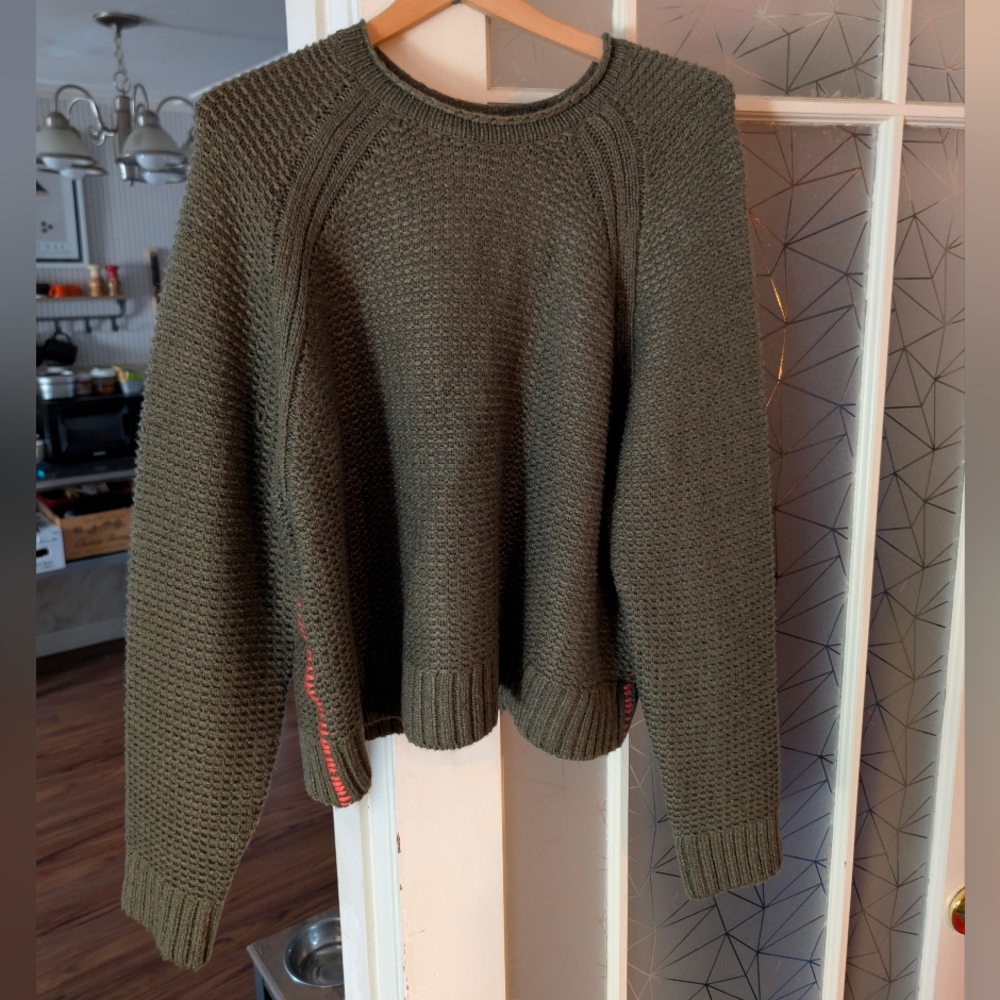 Prana Cades cove sweater in rye green women’s XL